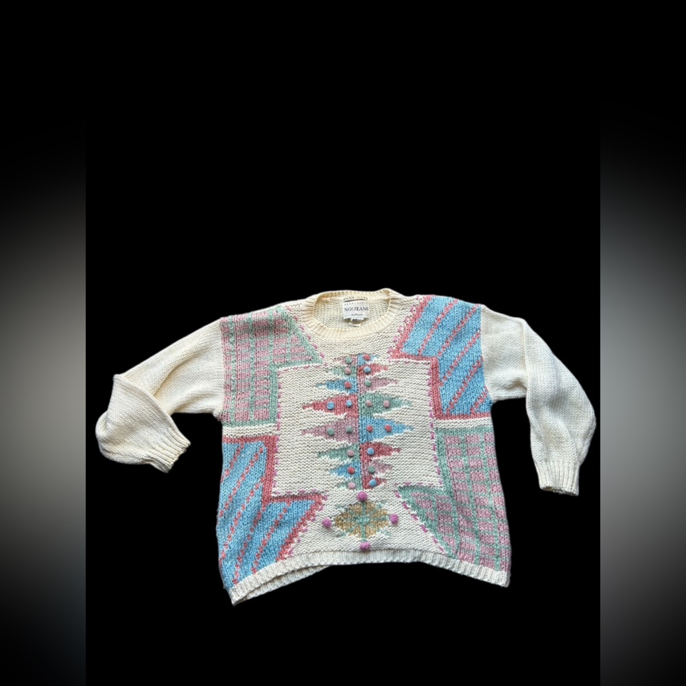✨Cute vintage 80s knitted sweater with a unique design✨